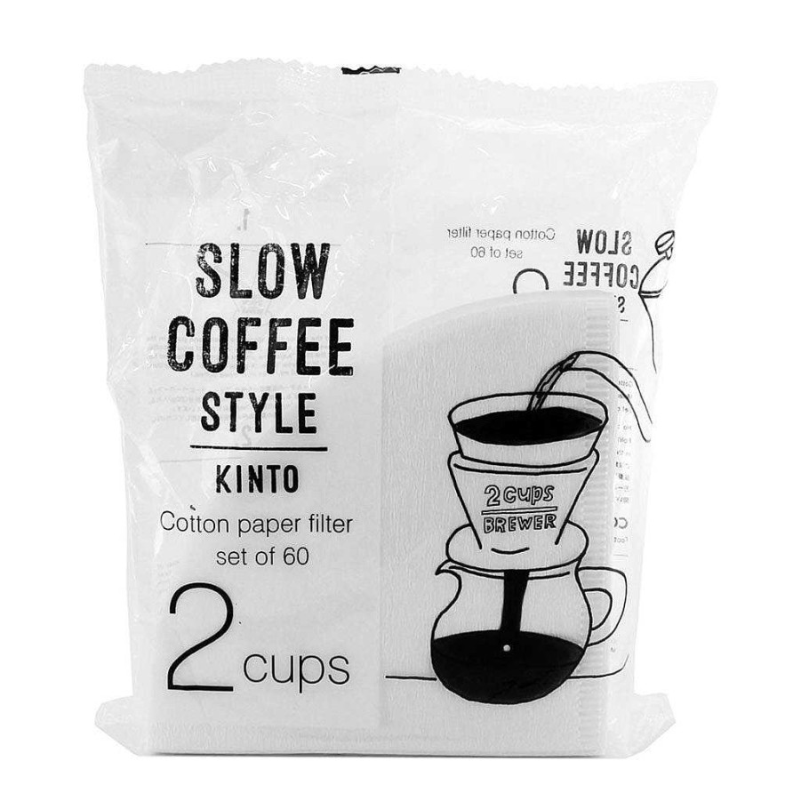 Coffee Filters KINTO | Kinto Slow Coffee Style Cotton Paper Filter 2 Cup White