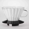 Brewers Kalita Pourover Coffee Brewers | Kalita Wave 185 Glass Dripper (Black)