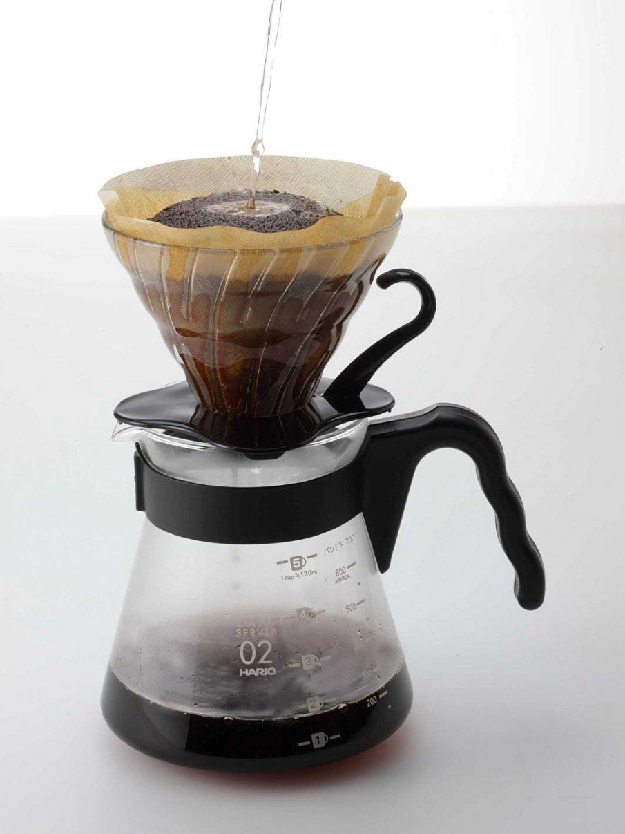 Brewers HARIO Pourover Coffee Brewers|Hario Japanese Brewers | Hario V60-02 Glass Dripper (Black)