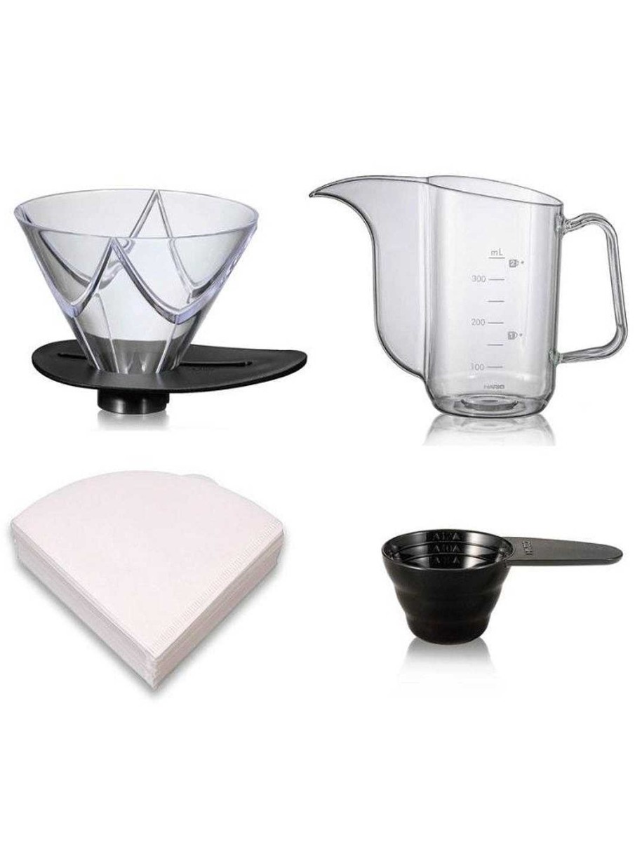 Brewers HARIO Kits & Bundles | Hario V60 Mugen Dripper Set (Plastic)