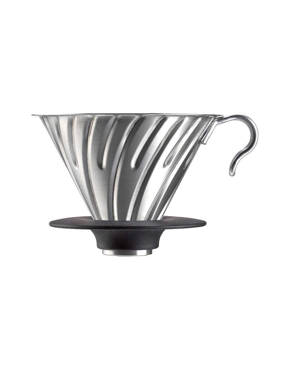 Brewers HARIO Pourover Coffee Brewers|Hario Japanese Brewers | Hario V60-02 Metal Dripper Silver