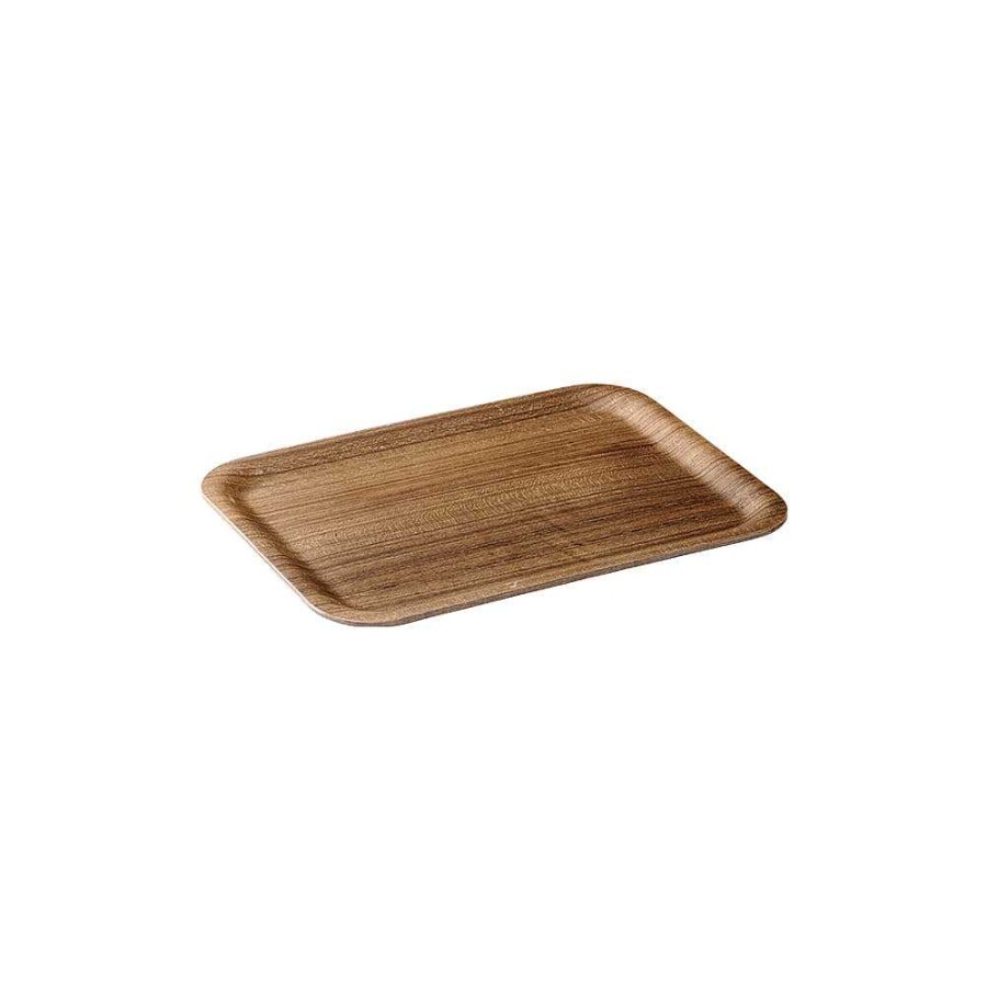 Servers KINTO | Kinto Nonslip Tray 270X200Mm Teak