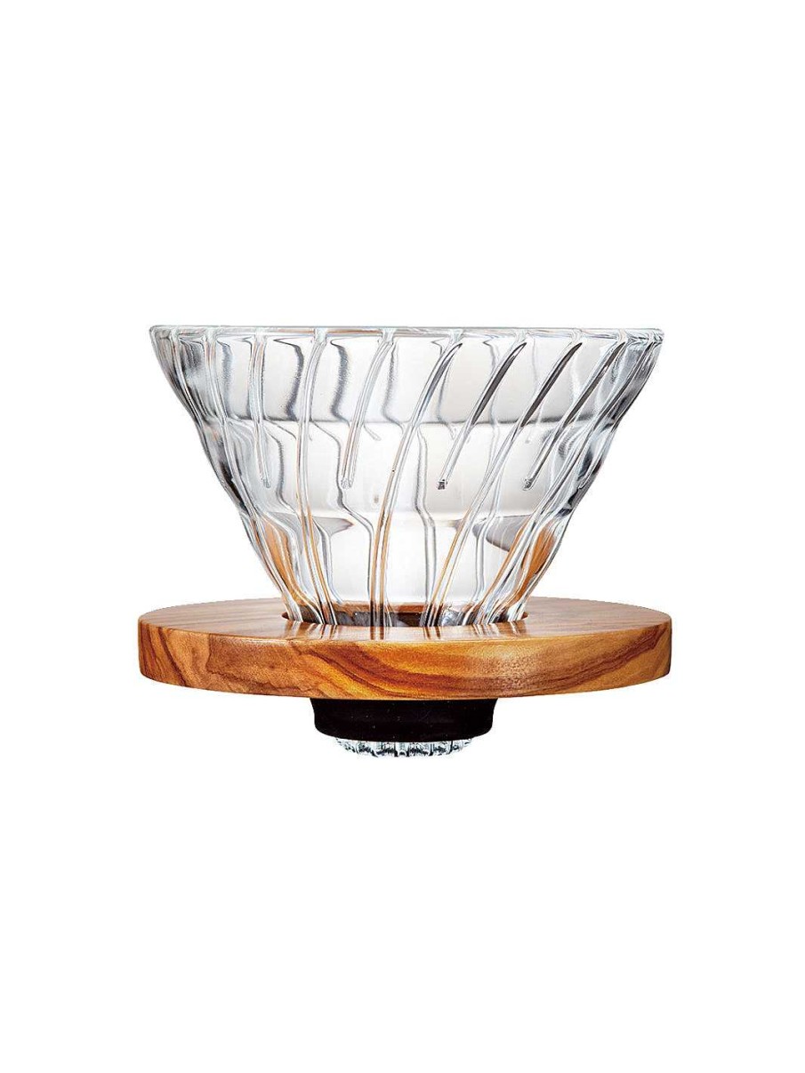 Brewers HARIO Pourover Coffee Brewers|Hario Japanese Brewers | Hario V60-02 Glass Dripper (Olive Wood)