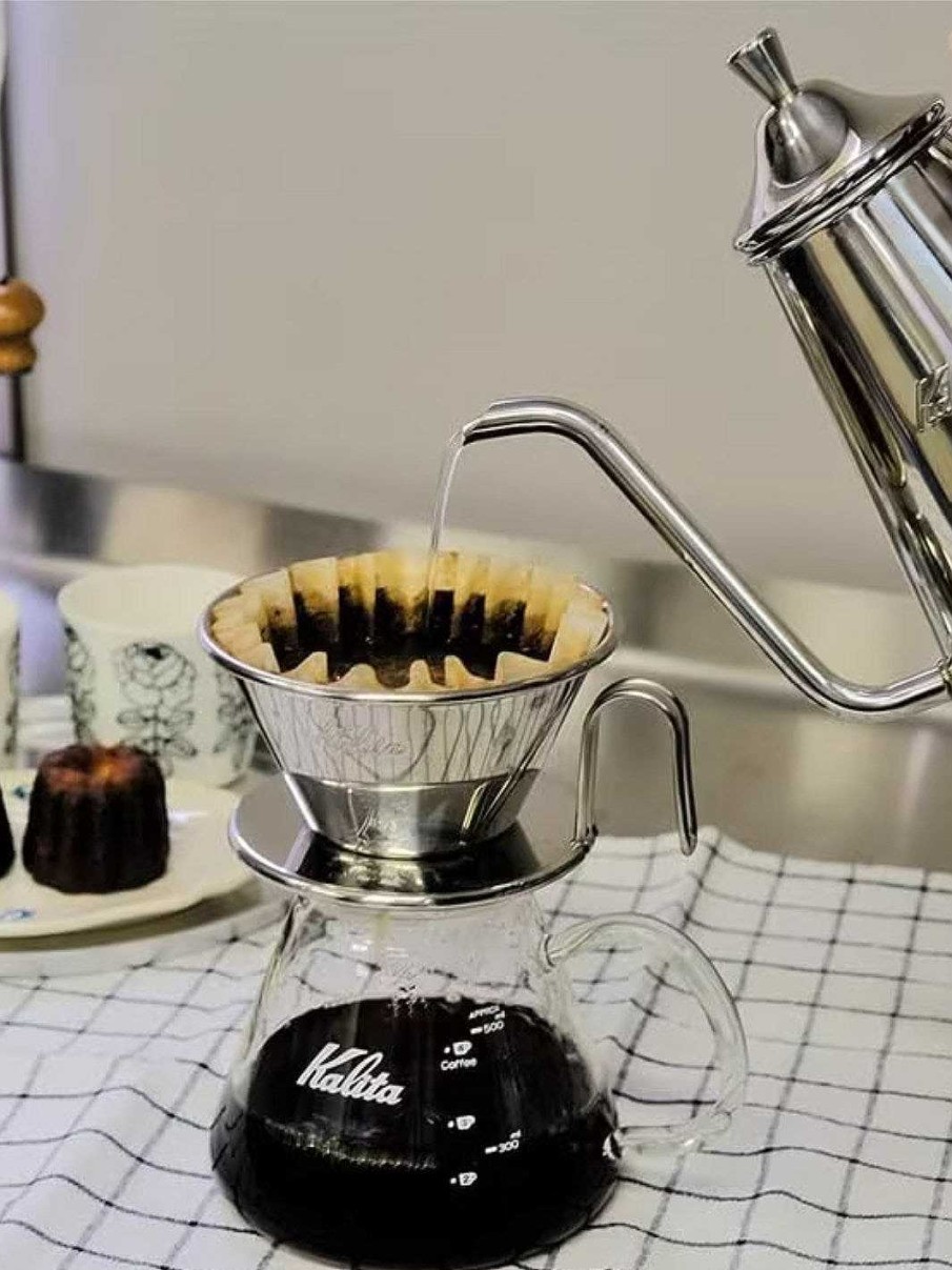 Brewers Kalita Pourover Coffee Brewers | Kalita Wave 185 Tsubame Dripper (Stainless Steel)