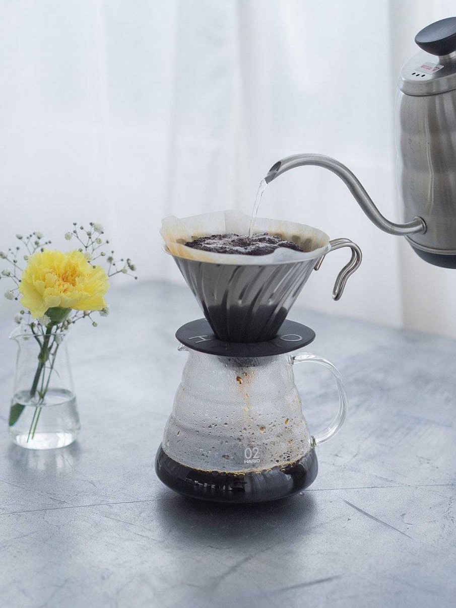 Brewers HARIO Pourover Coffee Brewers|Hario Japanese Brewers | Hario V60-02 Metal Dripper Silver