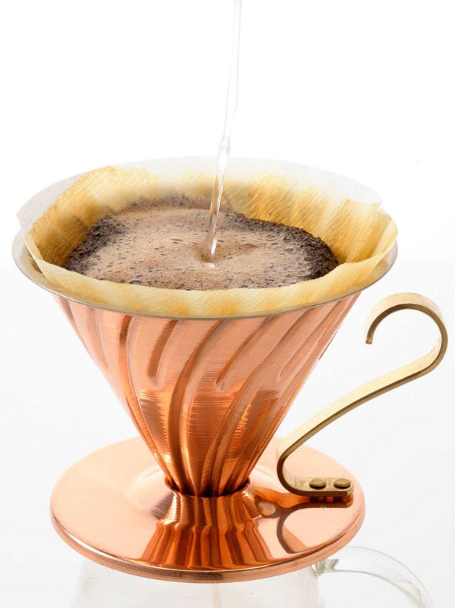 Brewers HARIO Pourover Coffee Brewers|Hario Japanese Brewers | Hario V60-02 Copper Dripper (Raw)